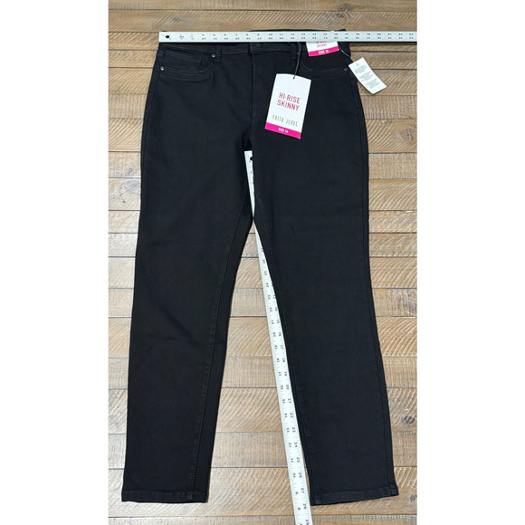 Faith Jeans Hi-Rise Skinny Jeans Pants New Dark Wash - Women's Size 16 - Picture 8 of 8